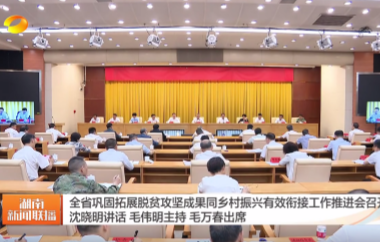 视频丨全省巩固拓展脱贫攻坚成果同乡村...
