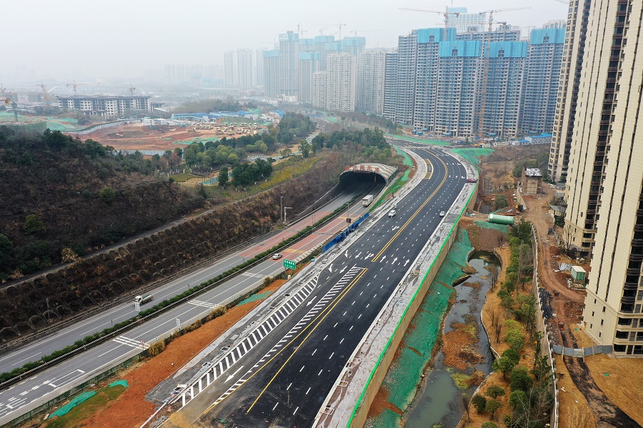 长沙梅浦联络线北段主体建成